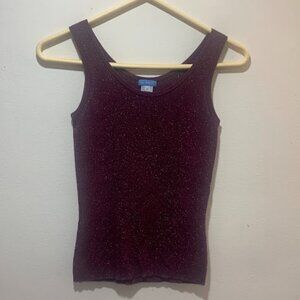 Sparkly Plum Sleeveless Tank
